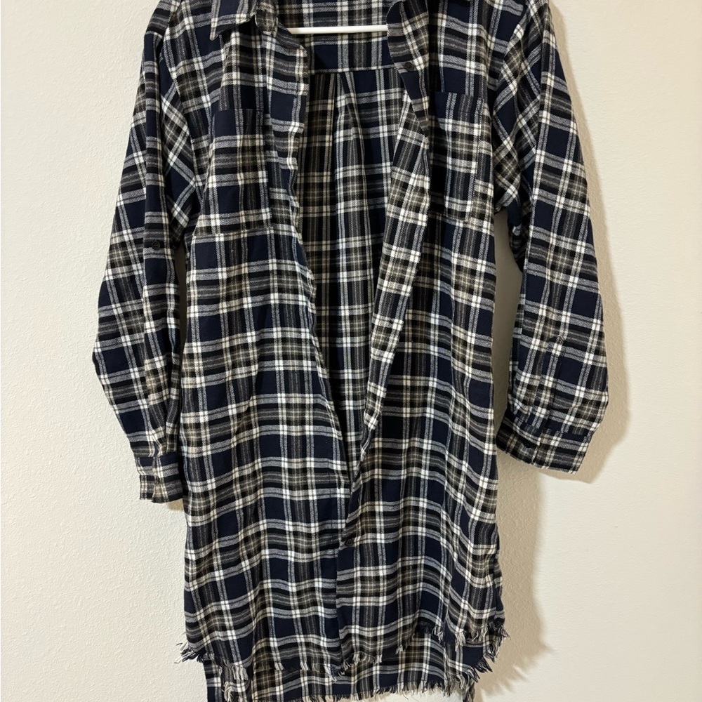 Pink Lily Women’s Flannel Shirt Dress - Size Small